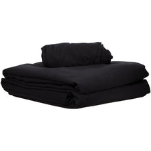 Load image into Gallery viewer, Flannel 3 piece sheet set- Black
